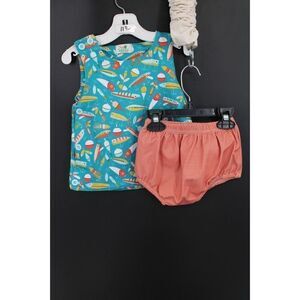 SASSY STITCHES DIAPER SET OUTFITS FISH HOOKS Lures Bobbers 2T